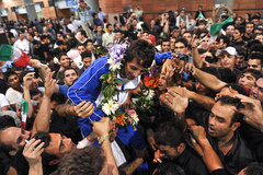 بازگشت تیم ملی کشتی فرنگي‌ به كشور